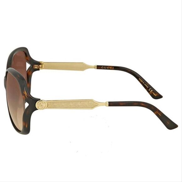 Gucci Havana Round Sunglasses GG0076S 003 - Picture 4 of 5